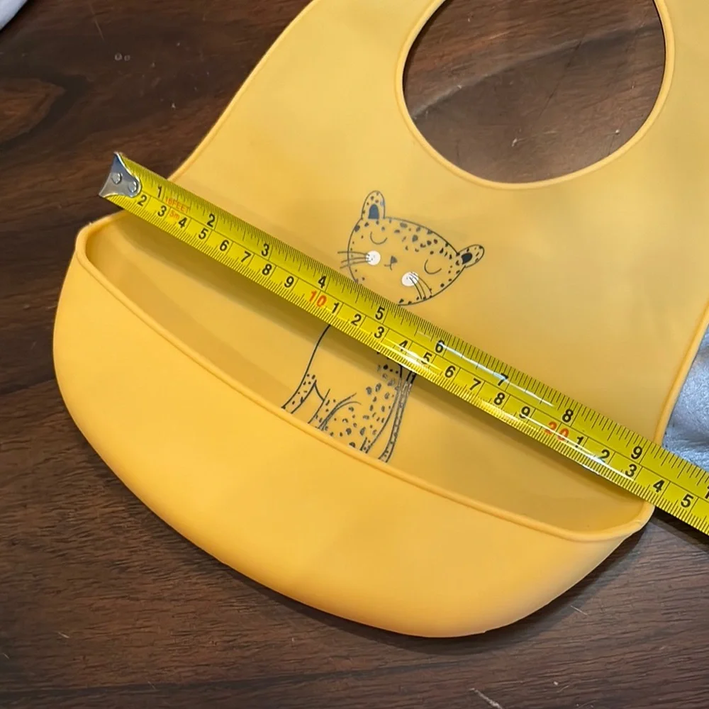 Brands4Kids Cute Cat design Easy to Clean Silicone Adjustable Strap Drop Bib